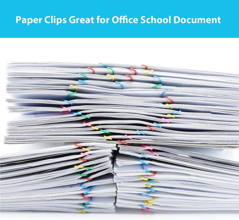 AnutriON Paper Clips, 100Pcs 2 Inch Large Paperclips, Assorted Colored Coated Jumbo Reusable Big Paperclips, Large Colored Paper Clips for Office School Document Organizing - Image 4